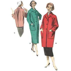 1950's Sewing Pattern: Quick & Easy Coat - Bust 34”/86cm - Bust 34” (86cm)