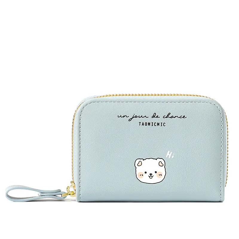 2024 New Japan and South Korea Cute Cartoon Card Holder Female Compact Mini Multi-Card Holder Card Case Student Zipper Coin Purse Fashion