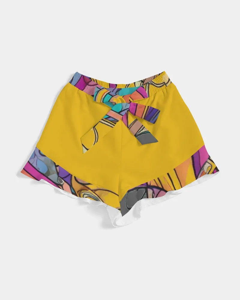 Abstract Urbania Women's Ruffle Shorts