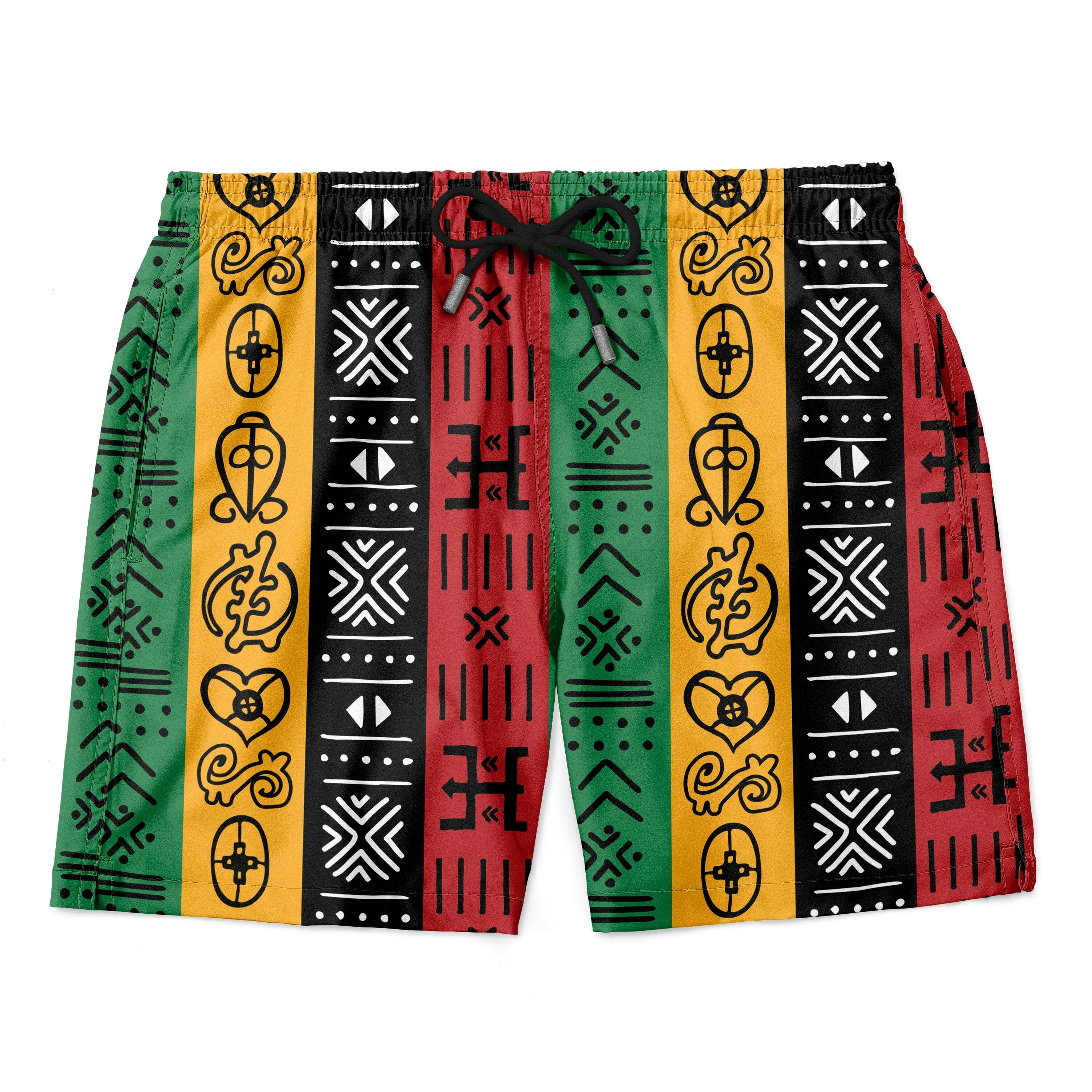 African Symbols In Pan-African Colors Summer Set