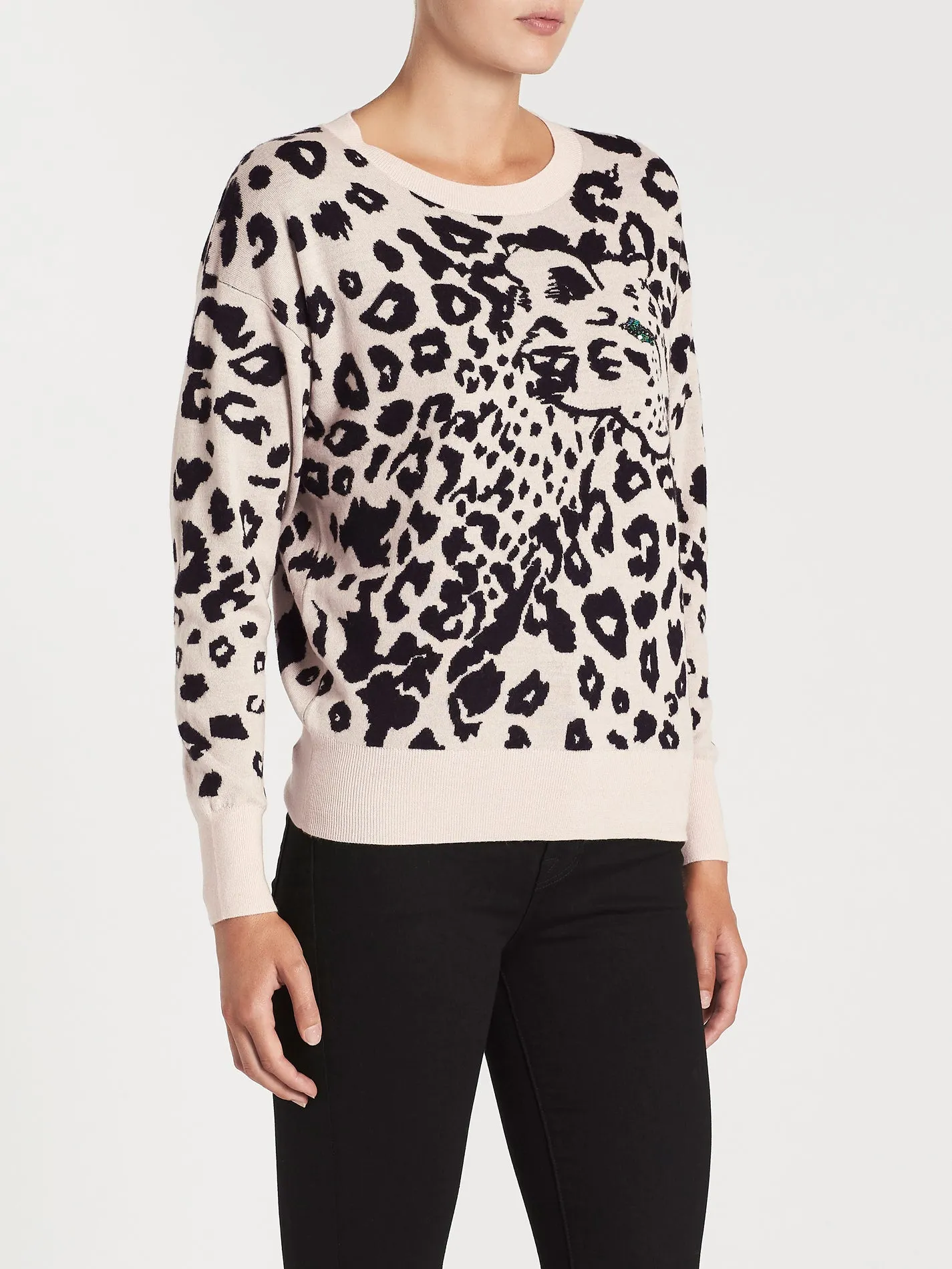 Animal Jacquard Pullover