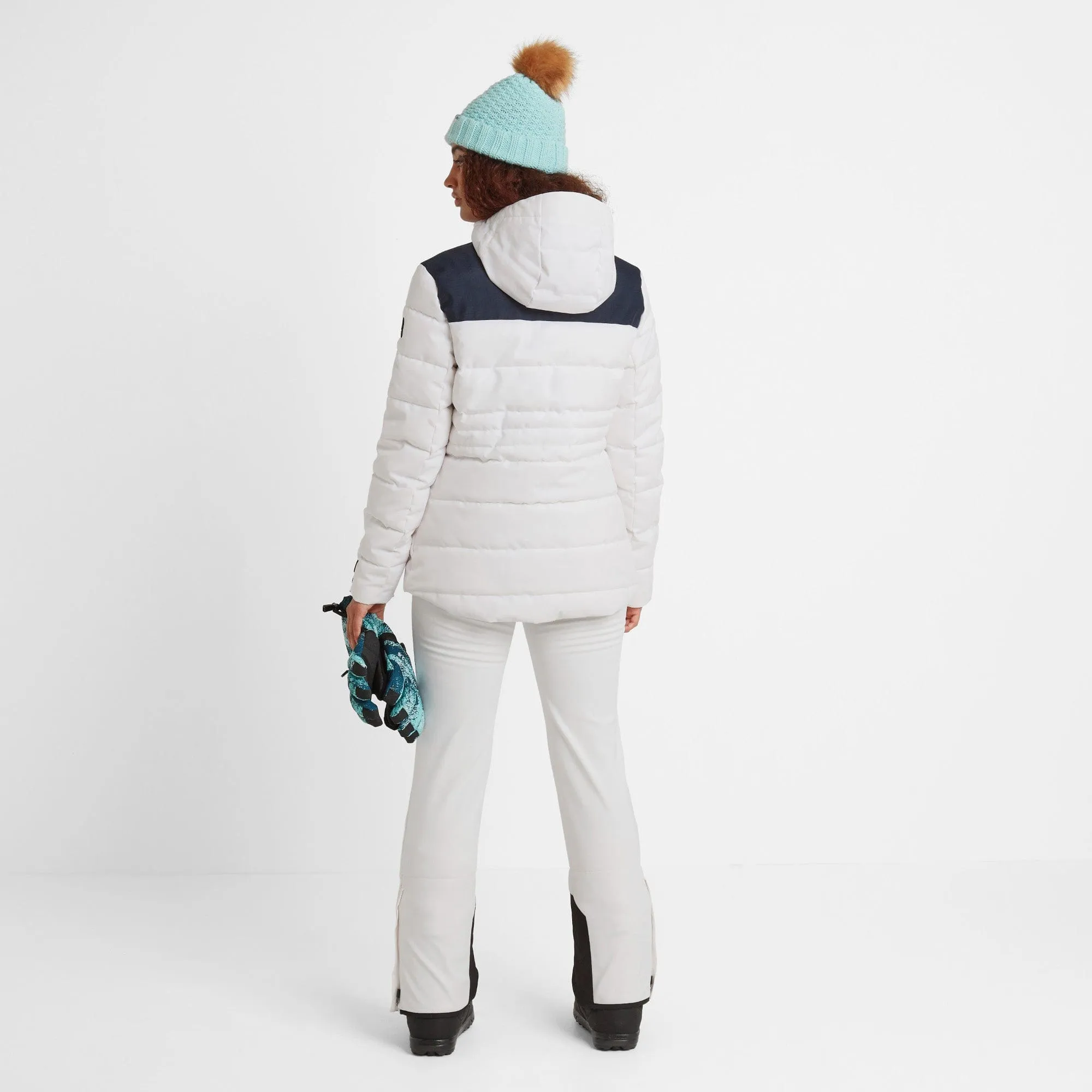 Anvil Womens Insulated Padded Ski Jacket - Optic White