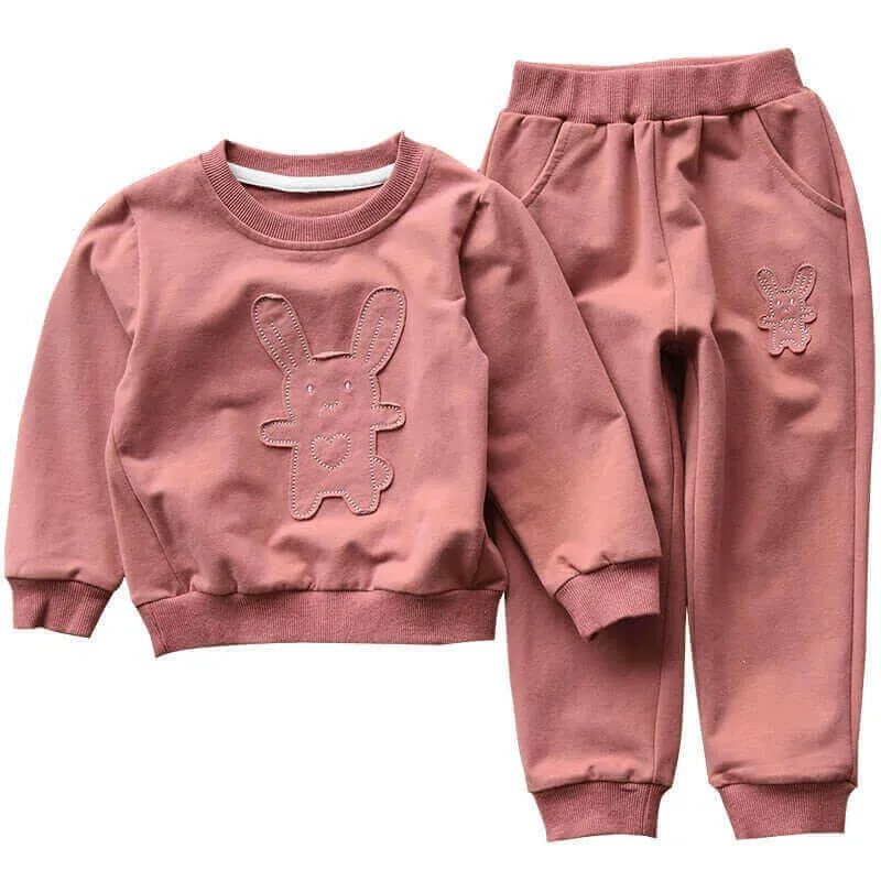 Autumn Girls Clothes Set Children's Sweatshirt   Pants Casual Sport 2