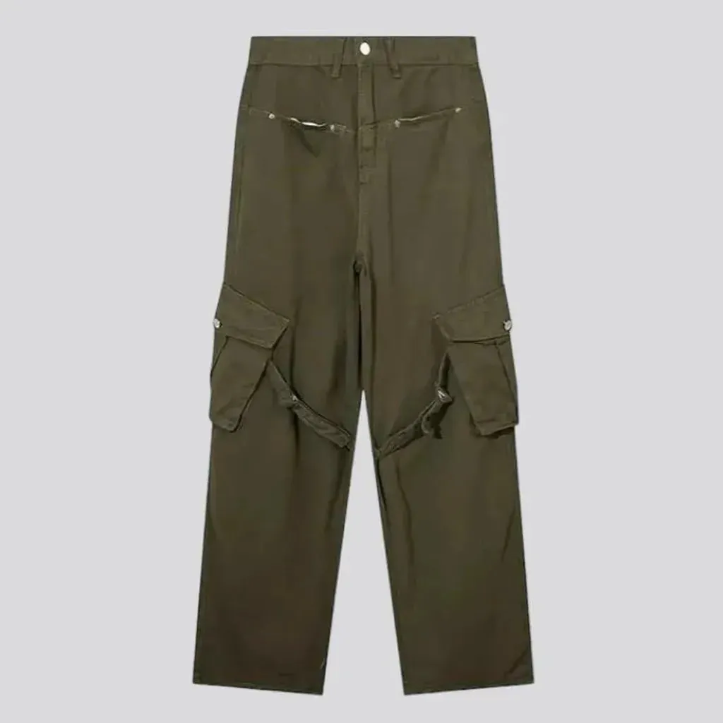 Baggy women's khaki jeans