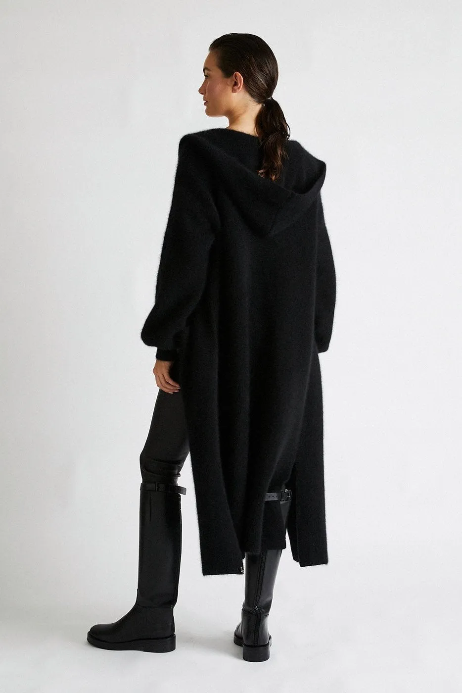   Beryll Cashmere Coat with Hood | Black Rock