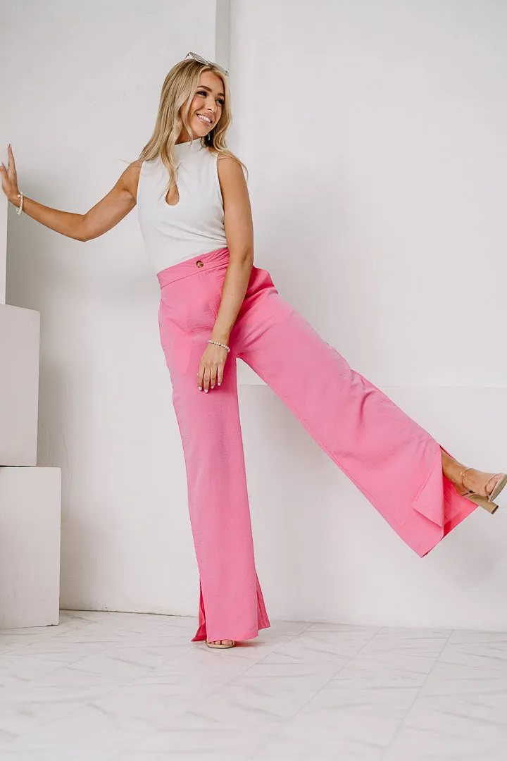 Better In Pink Wide Leg Linen Pants