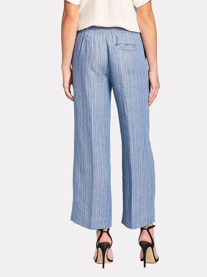 BROCHU WALKER - Landon Cropped Pant in Dume Chambray Stripe