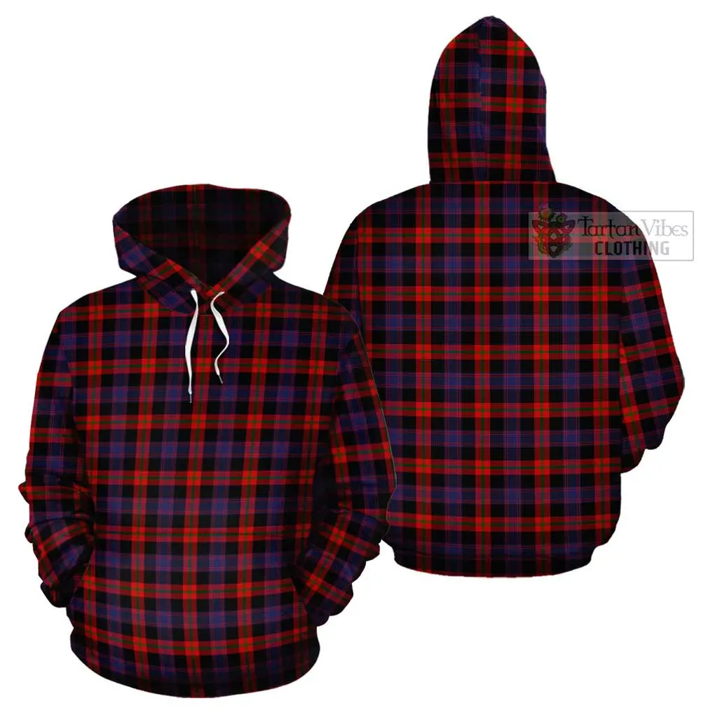 Broun Modern Tartan Cotton Hoodie