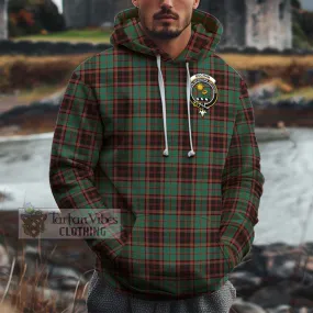 Buchan Ancient Tartan Cotton Hoodie with Family Crest