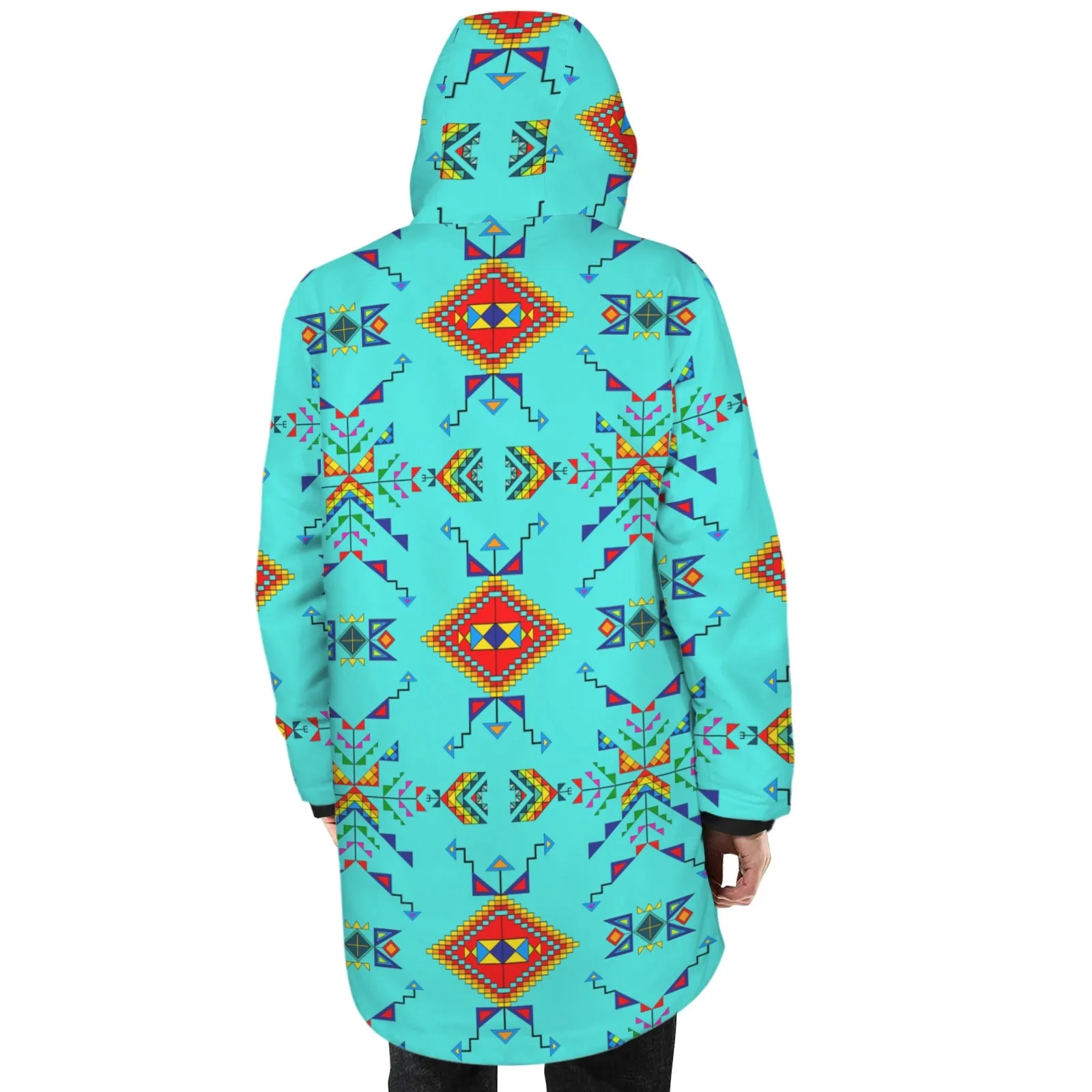 Buffalo Jump Turquoise Unisex Sherpa Lined Hooded Coat