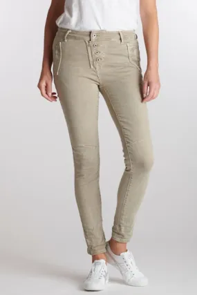 Button Jeans By Italian Star - Beige