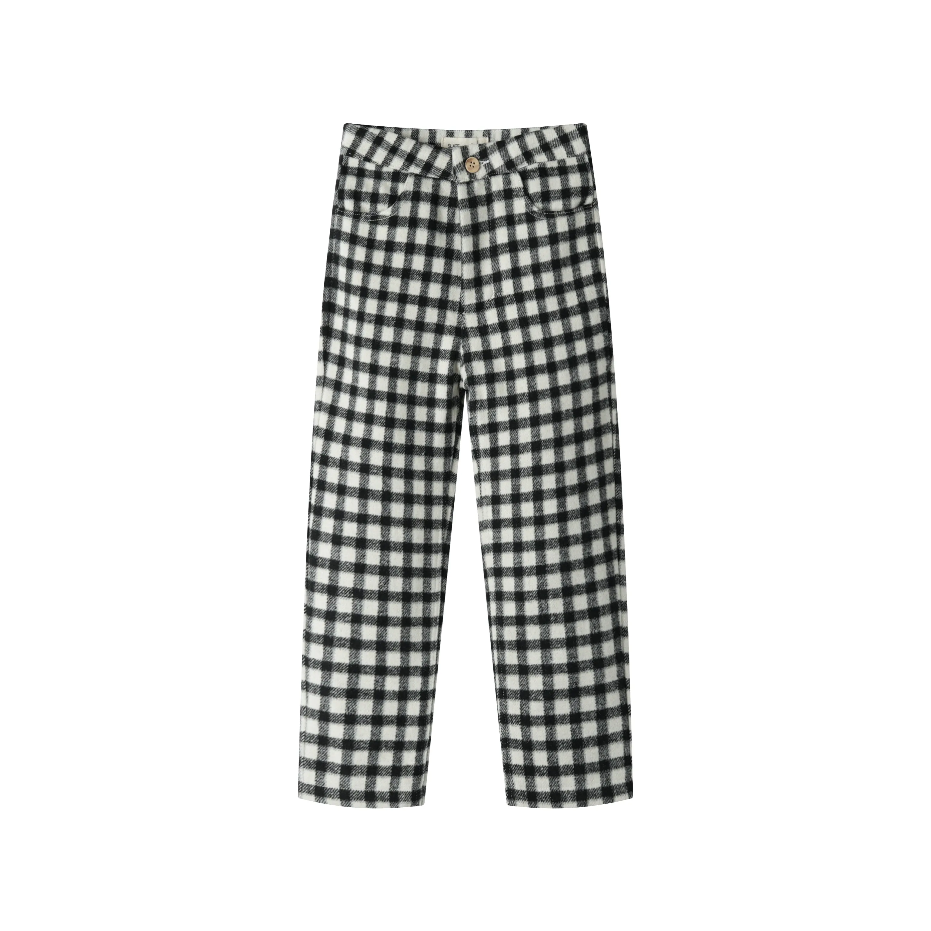 CHECKERED DRESS PANT-BLACK CHECKERED