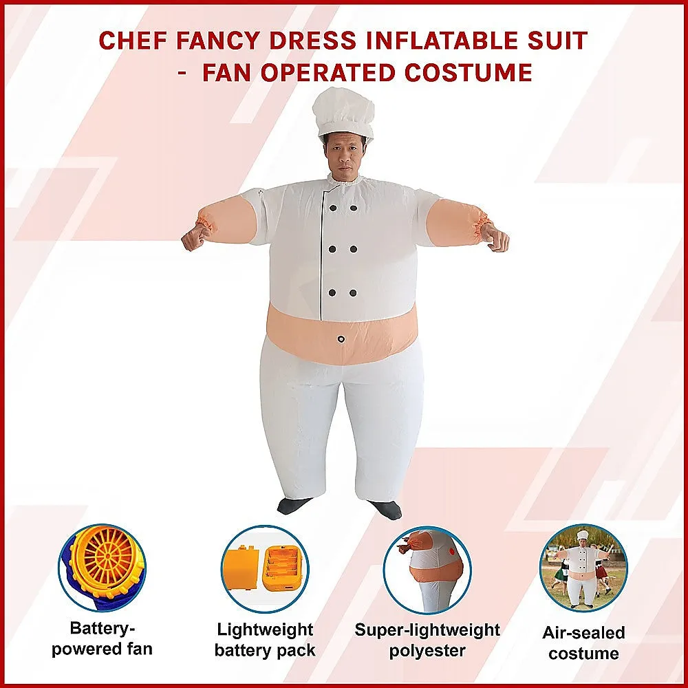 CHEF Fancy Dress Inflatable Suit - Fan Operated Costume