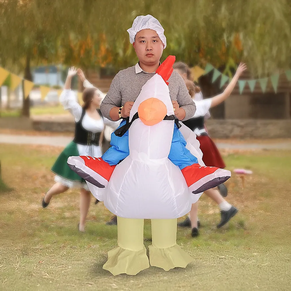 CHICKEN Fancy Dress Inflatable Suit - Fan Operated Costume