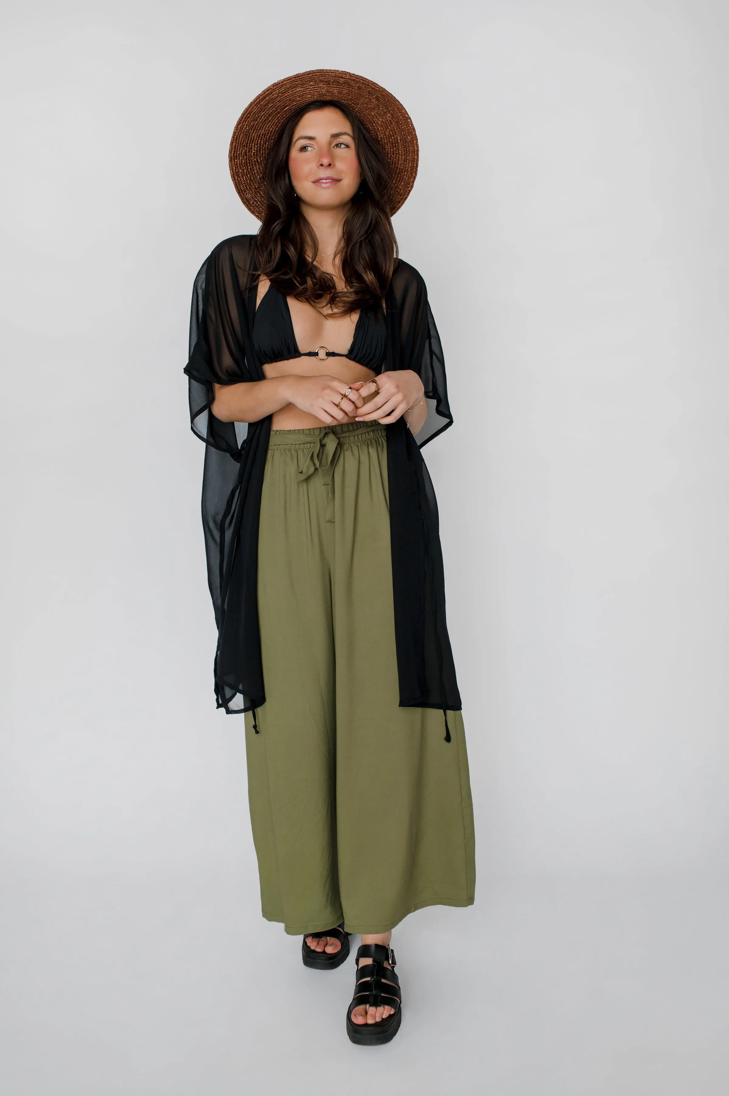 Chiffon long kimono