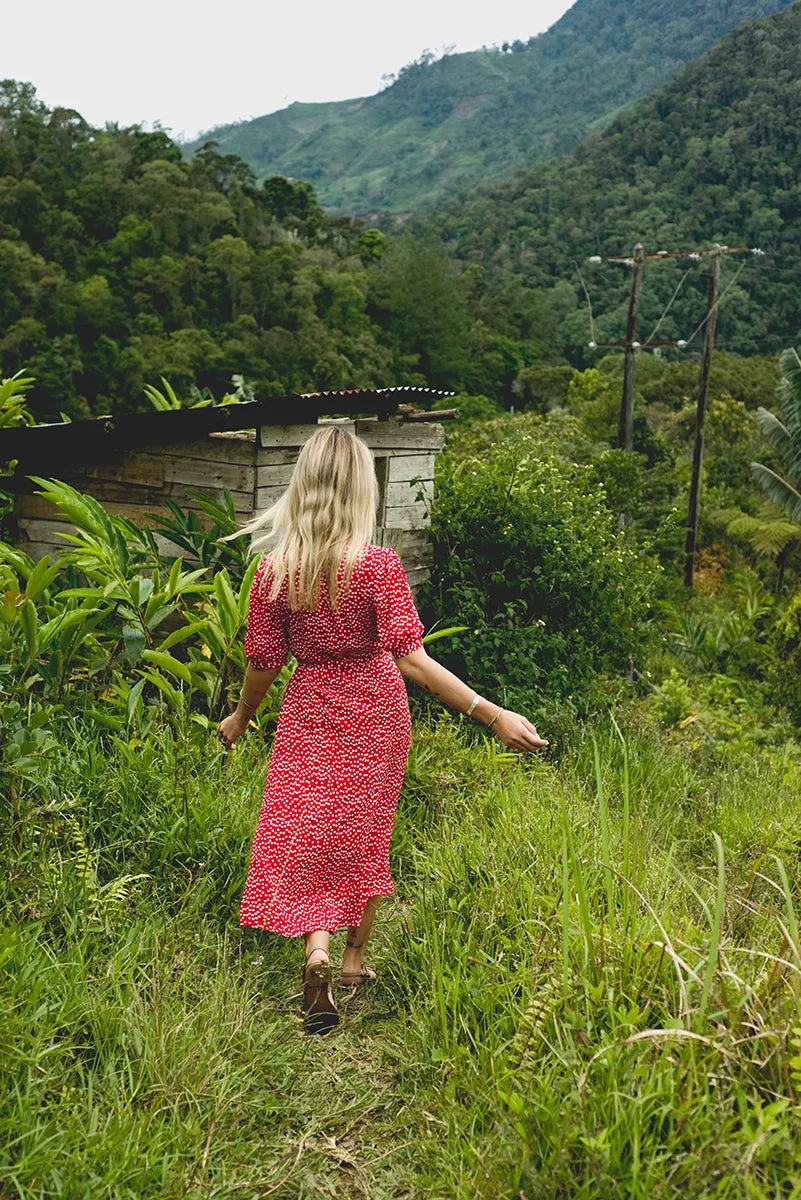 Coco Wrap Dress | Red Polka Dot | Madagascar Campaign