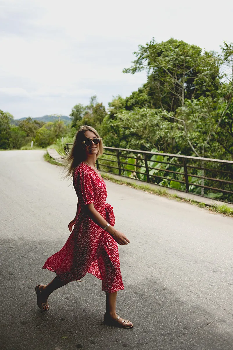 Coco Wrap Dress | Red Polka Dot | Madagascar Campaign