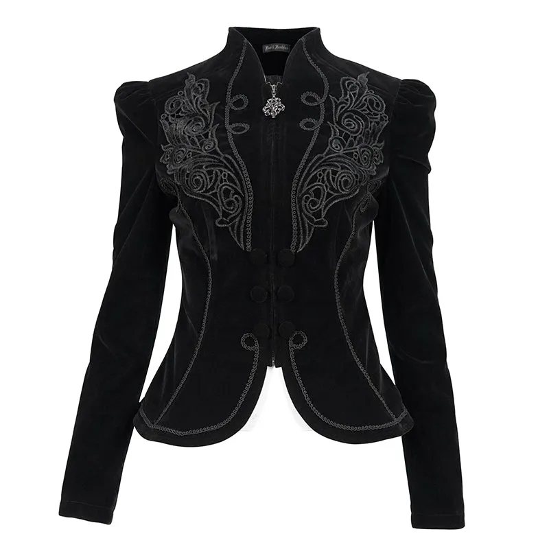 CT19301 women black gothic short jacket