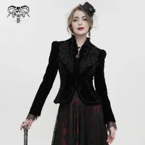 CT19301 women black gothic short jacket