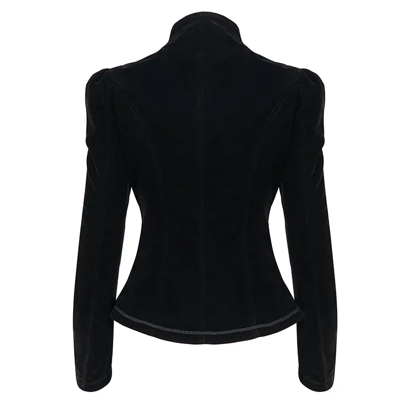 CT19301 women black gothic short jacket