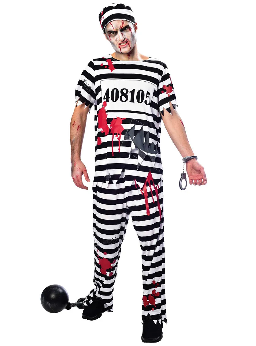 Dead Zombie Convict Plus Size Mens Halloween Costume