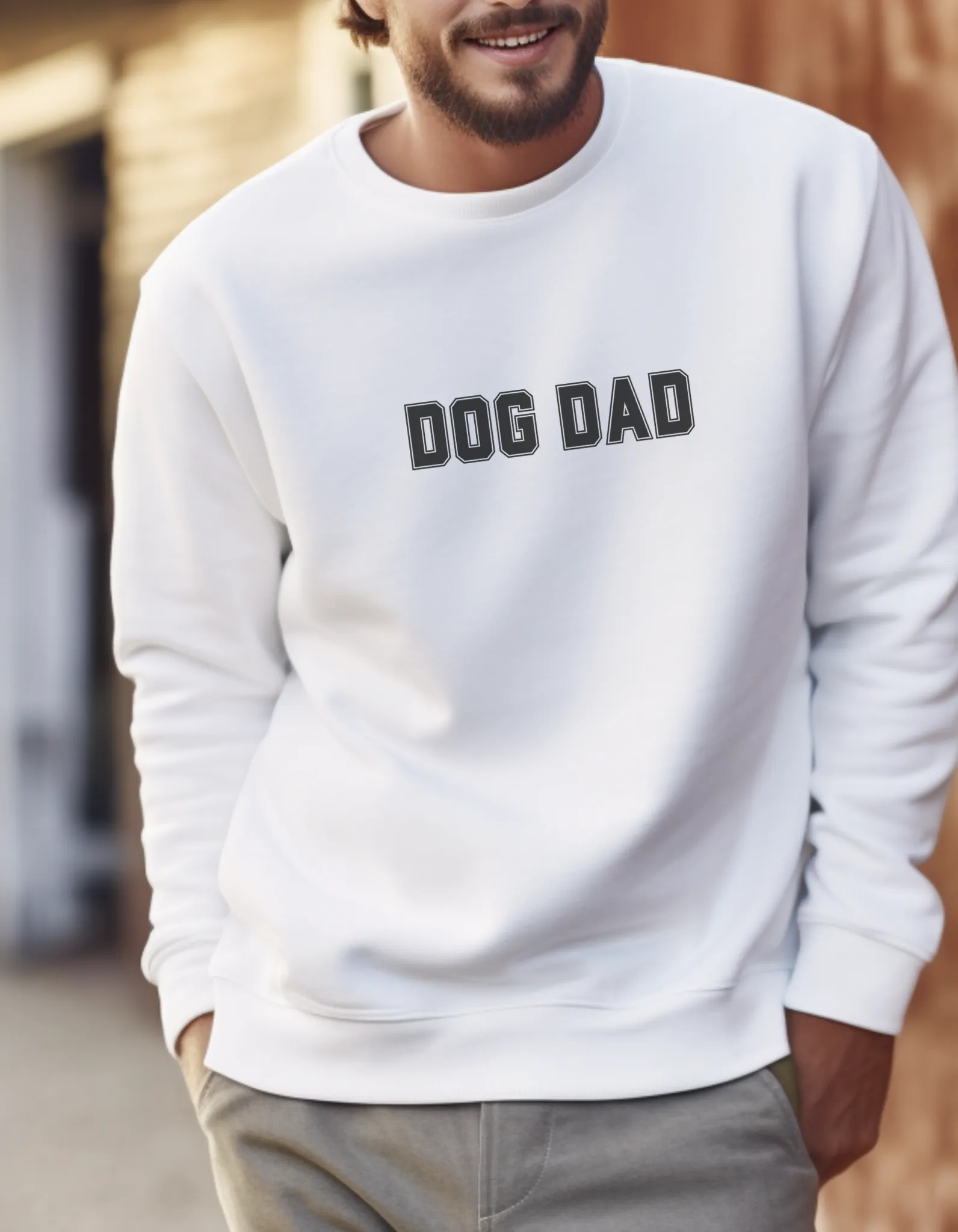 Dog Dad Comfy Pullover Sweatshirt - Perfect Gift for Him, Dog Lovers, and Fathers