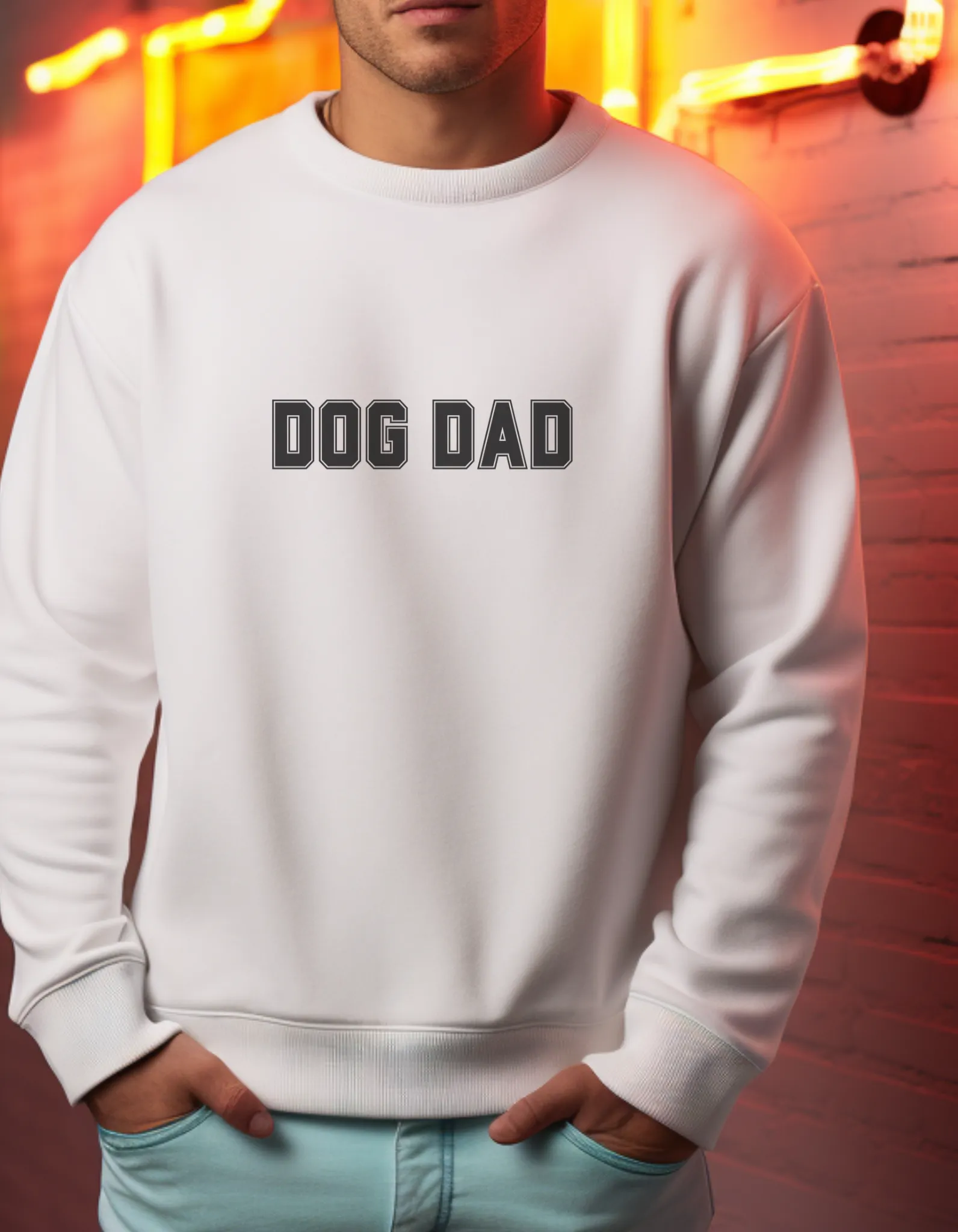 Dog Dad Comfy Pullover Sweatshirt - Perfect Gift for Him, Dog Lovers, and Fathers