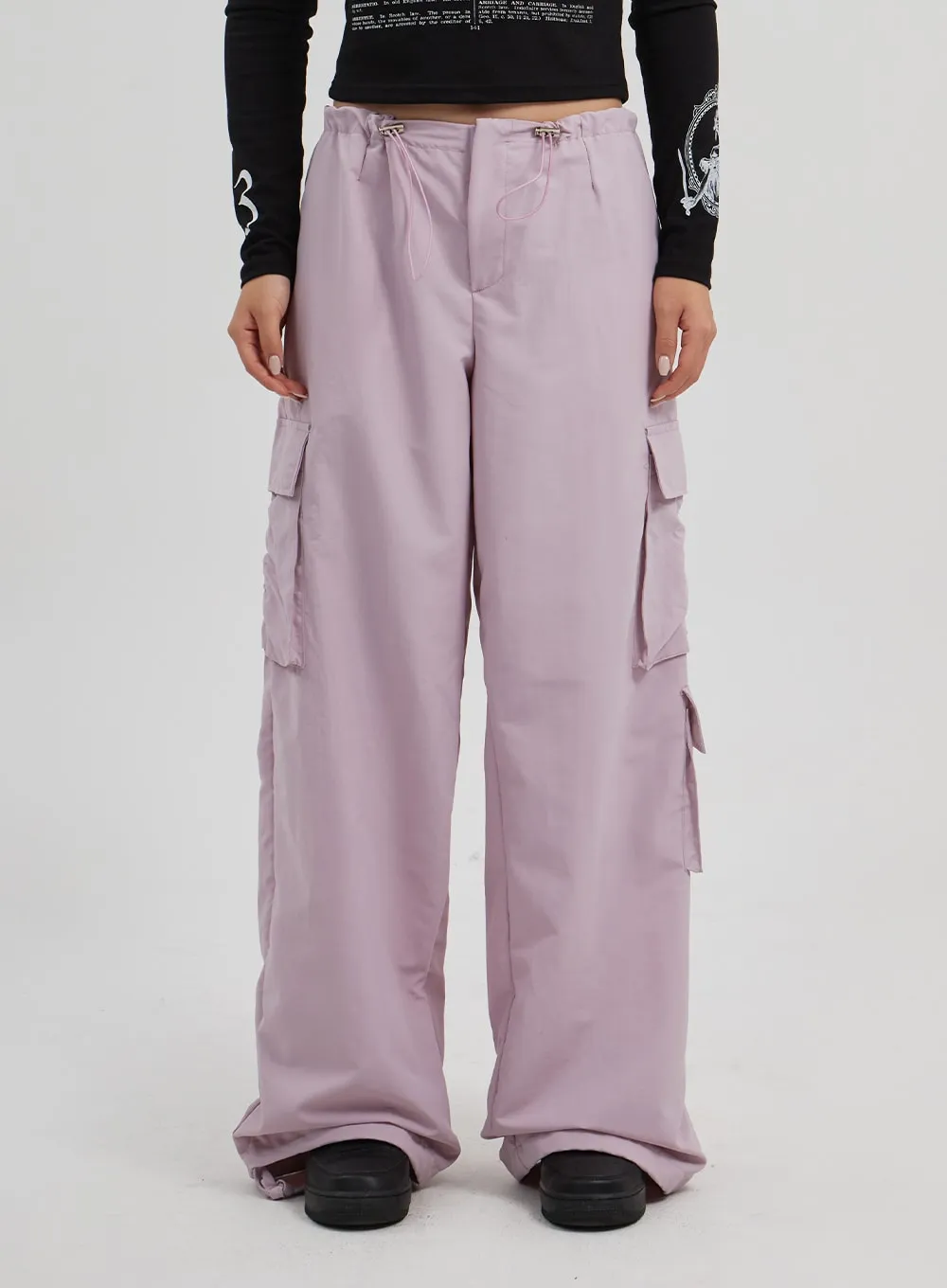 Drawstring Cargo Baggy Pants CF313