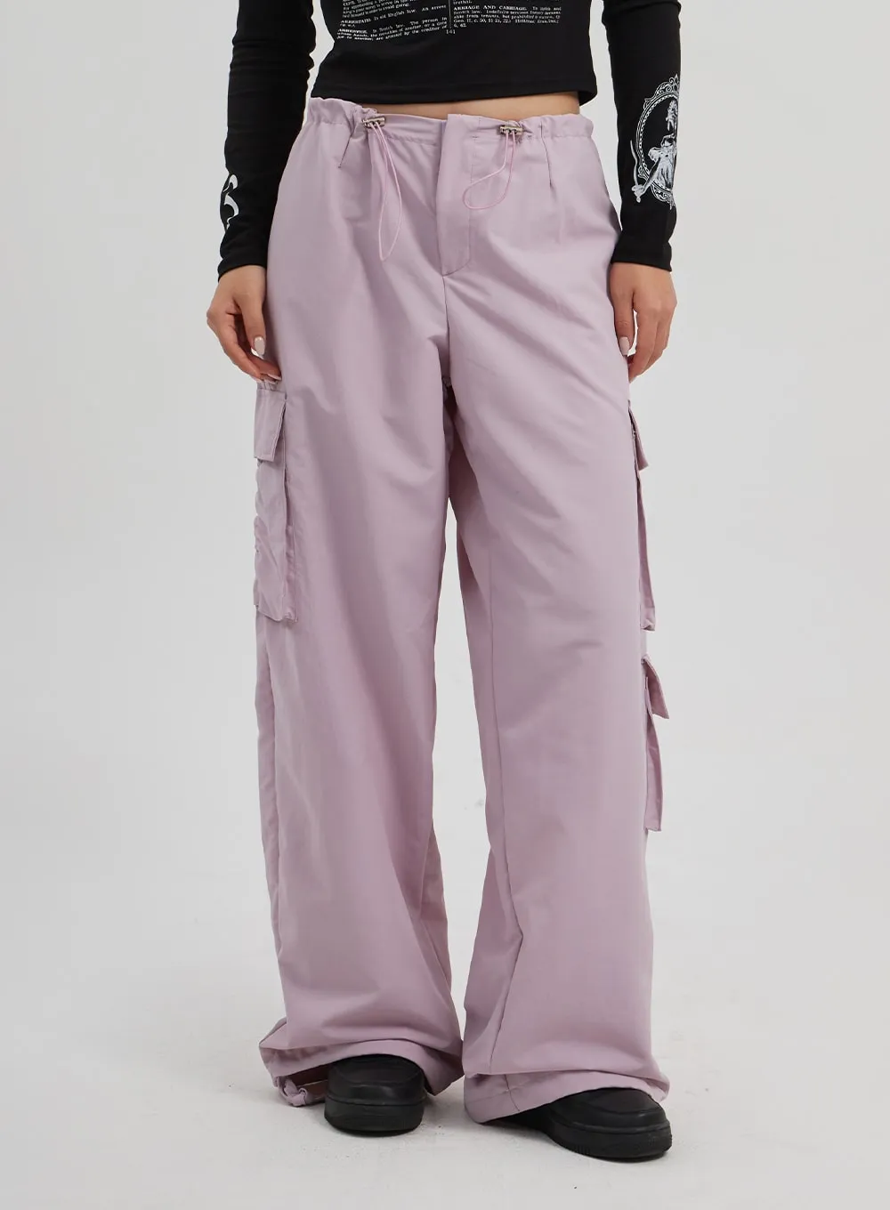 Drawstring Cargo Baggy Pants CF313