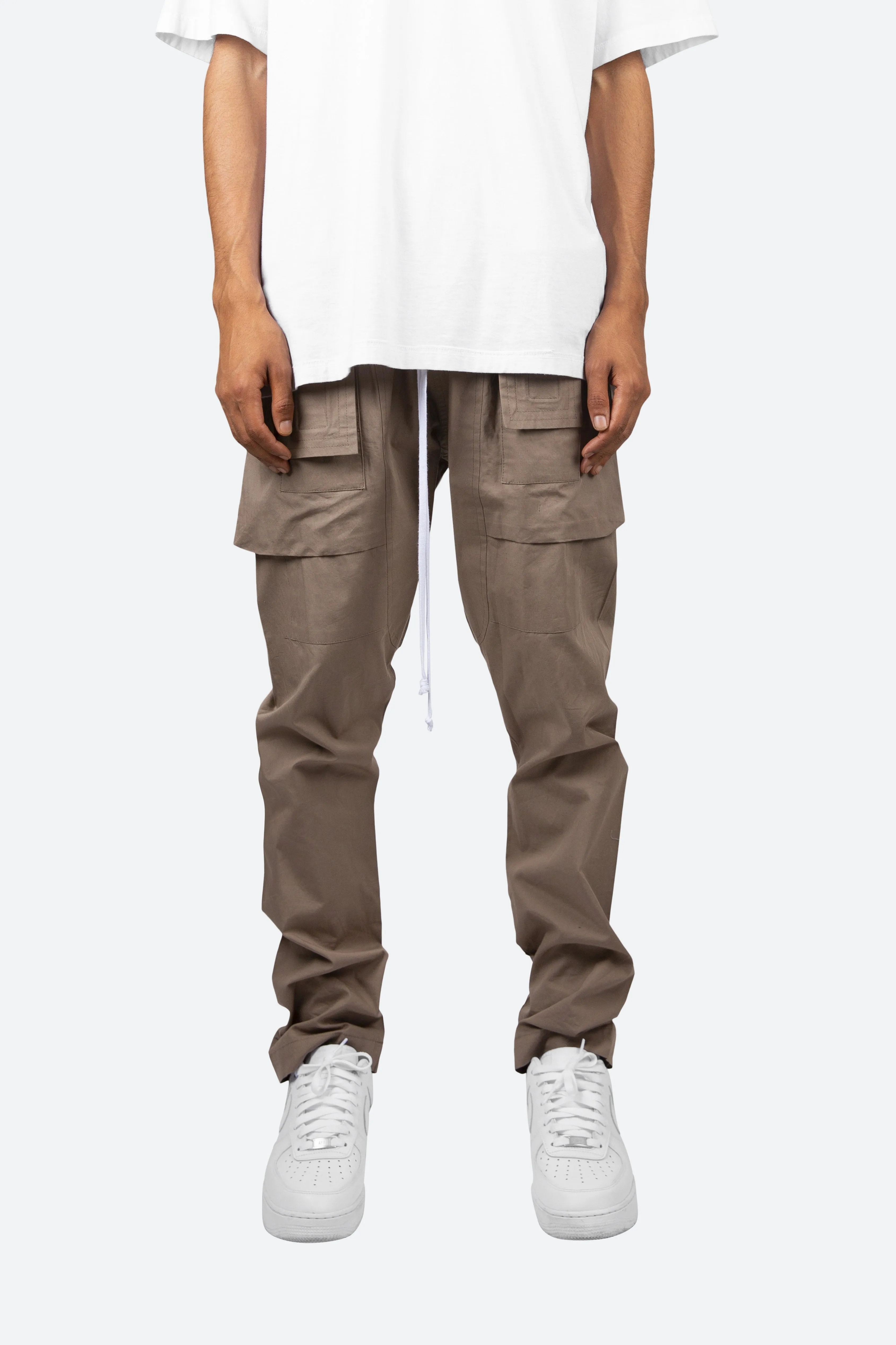 Drop Crotch Cargo Pants - Stone