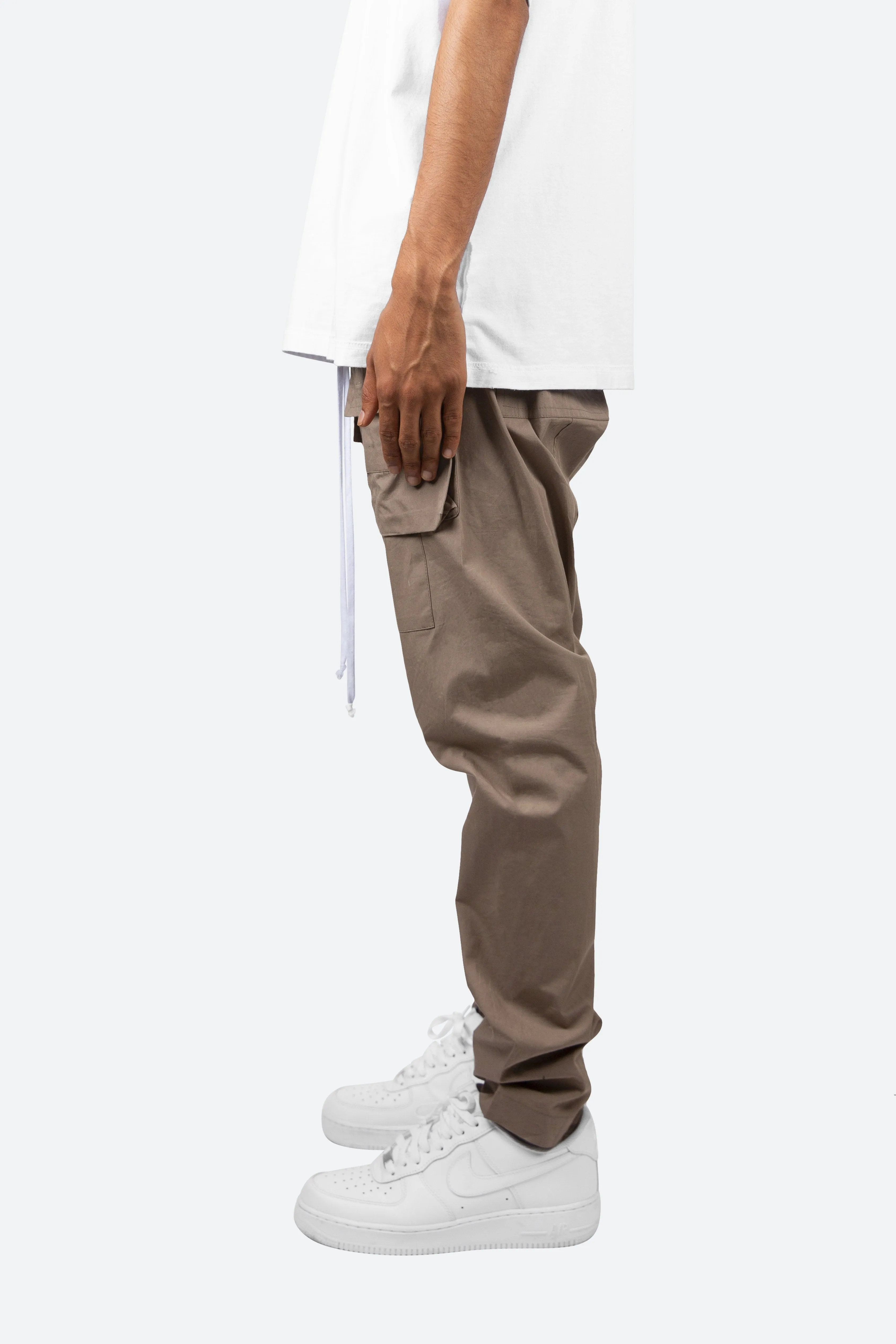 Drop Crotch Cargo Pants - Stone