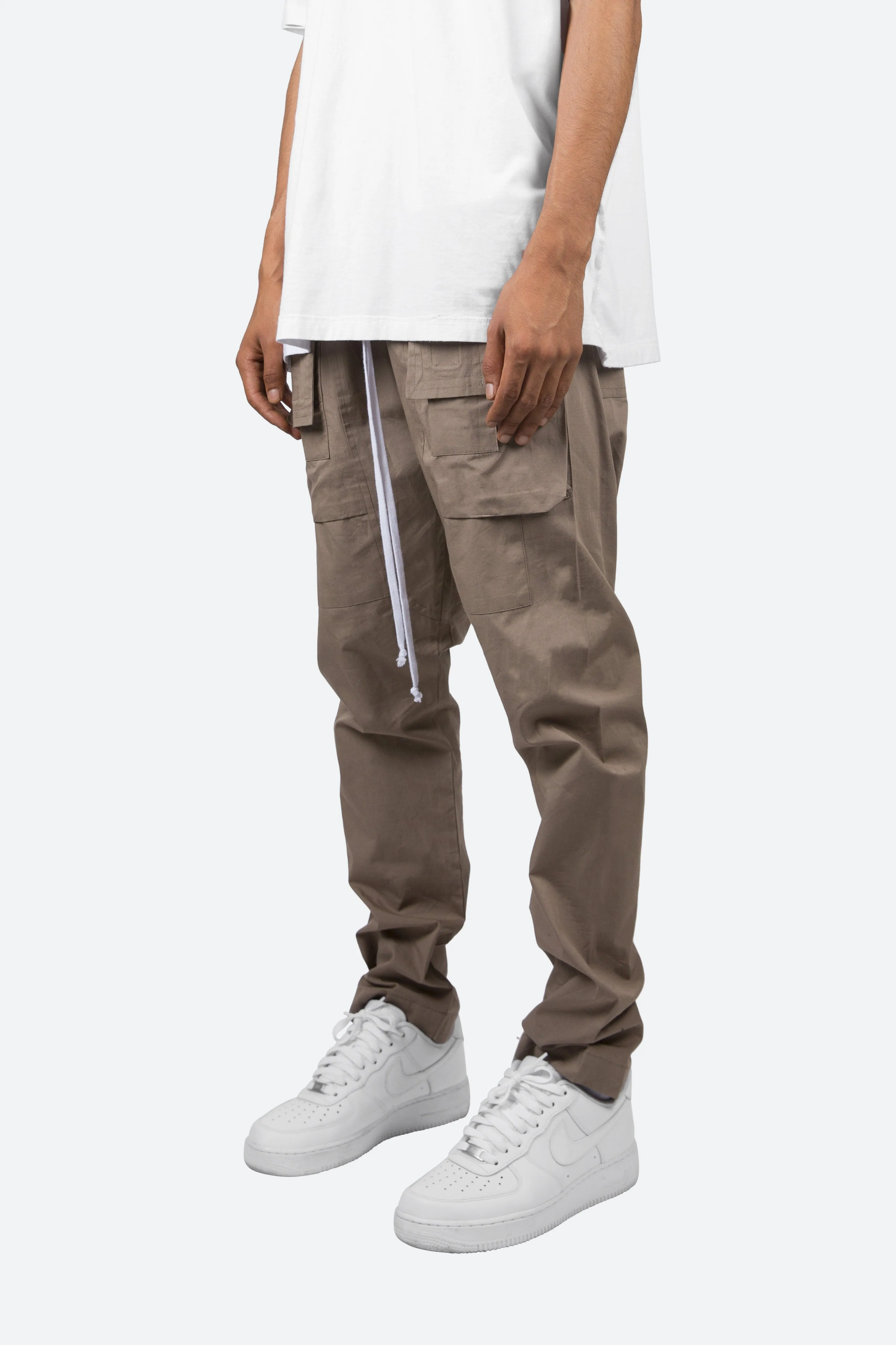 Drop Crotch Cargo Pants - Stone