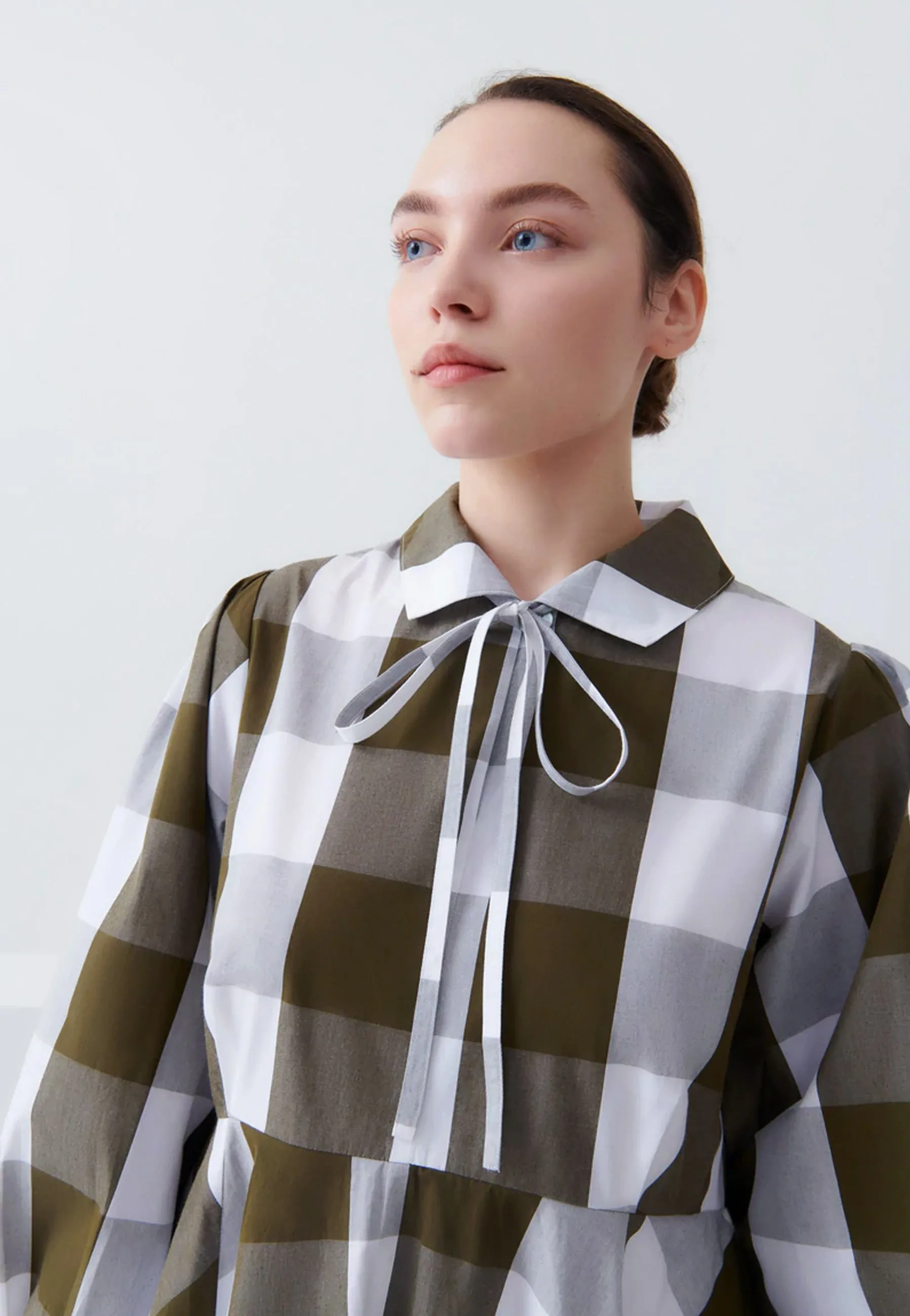 Ella Dress - khaki check