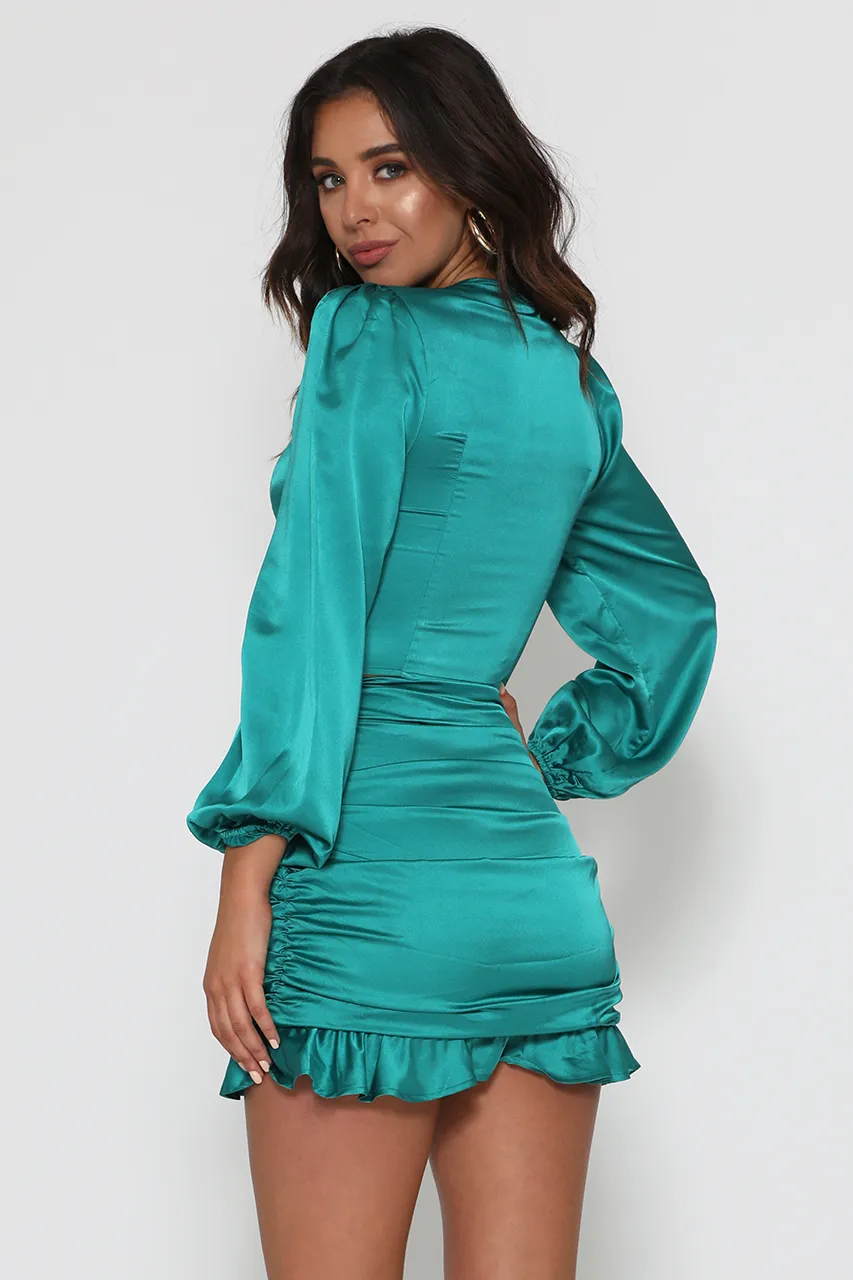 Estilla teal top and skirt set (sold as seperates)