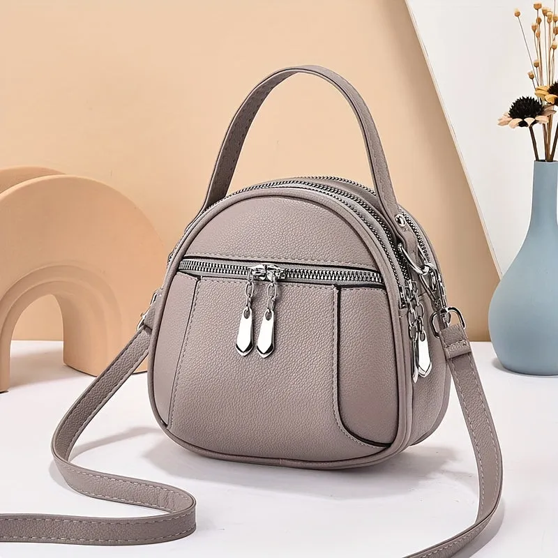 Fashion Mini Crossbody Bag - Stylish & Versatile Multi-Layer Shoulder Bag for Women - Compact, Organized & Chic Everyday Purse