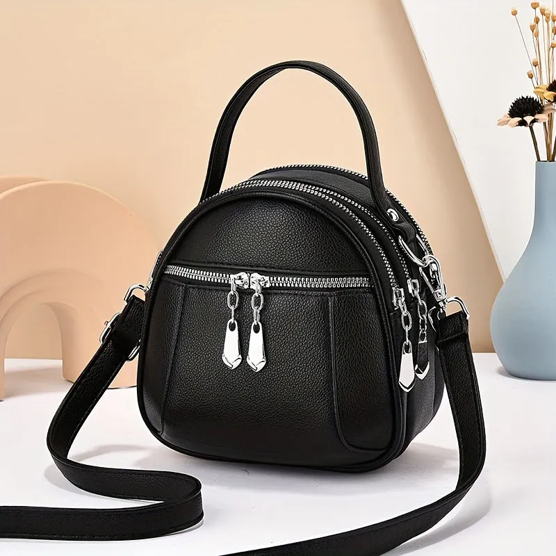 Fashion Mini Crossbody Bag - Stylish & Versatile Multi-Layer Shoulder Bag for Women - Compact, Organized & Chic Everyday Purse