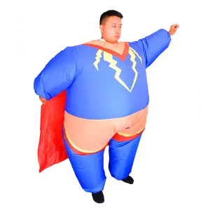 Feather-Light Inflatable Super Hero Costume with Fan