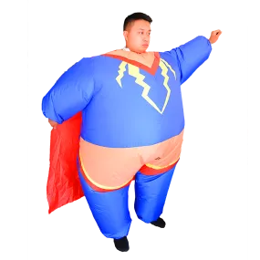 Feather-Light Inflatable Super Hero Costume with Fan