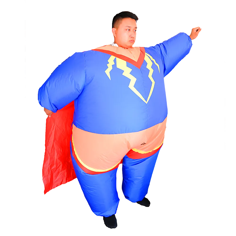 Feather-Light Inflatable Super Hero Costume with Fan