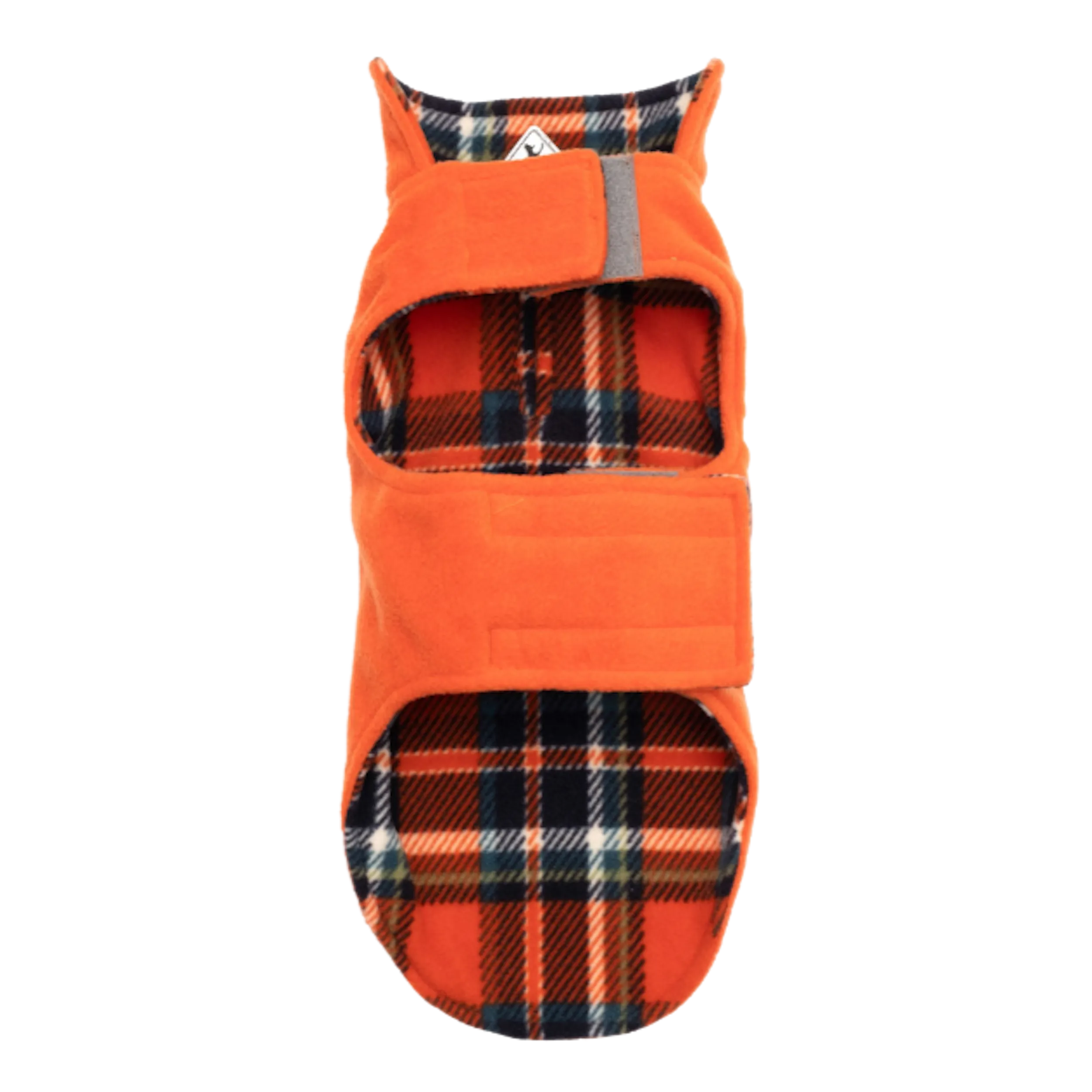 Fleece | Fargo Orange and Navy Plaid