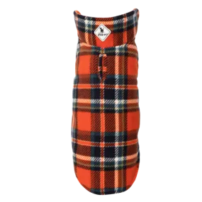 Fleece | Fargo Orange and Navy Plaid