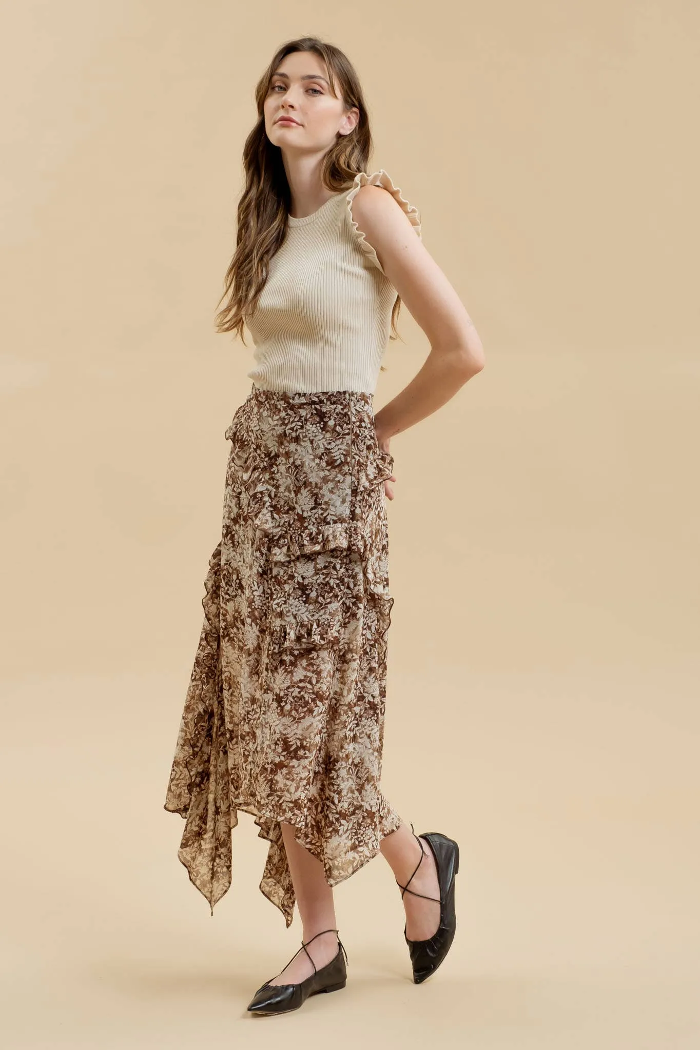 Floral Midi Skirt