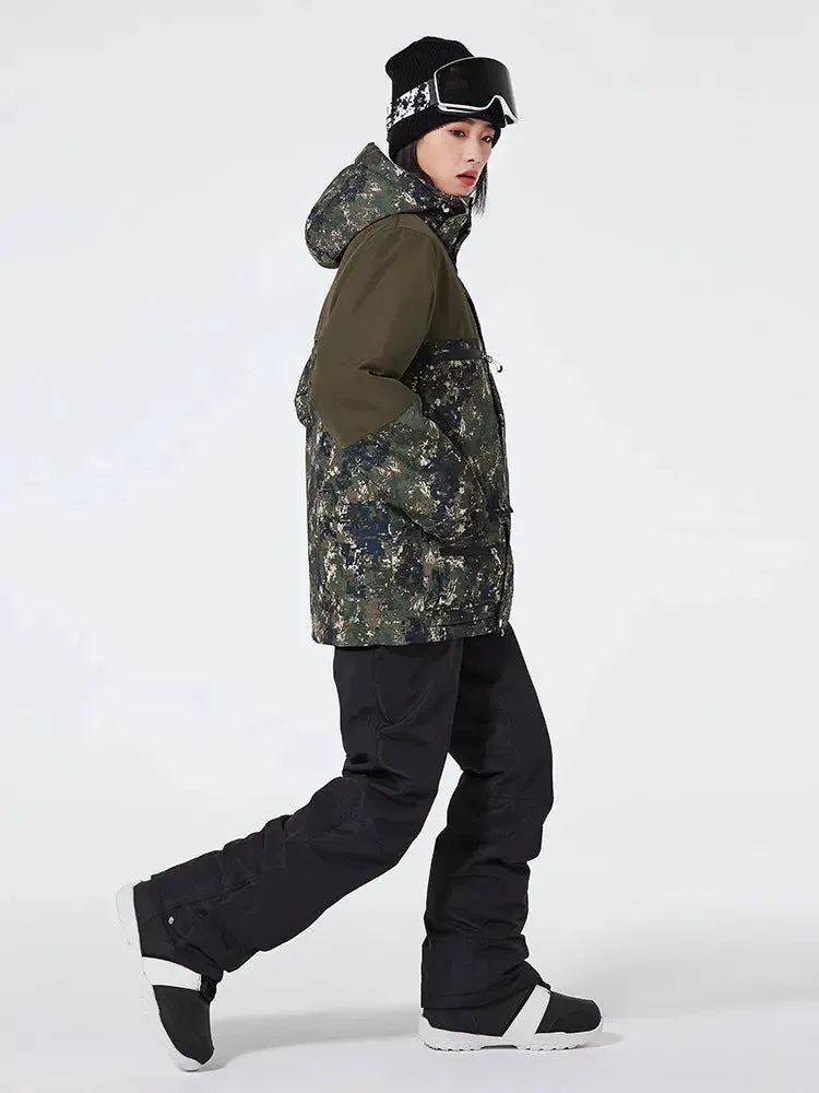 Floral Printed Snow Jackets & Bibs Set for Women