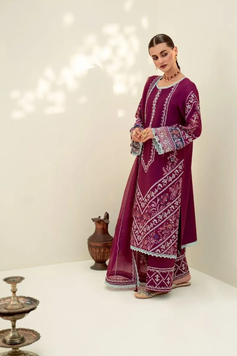 Fozia Khalid - Mulberry - Embroidered - 3 Piece