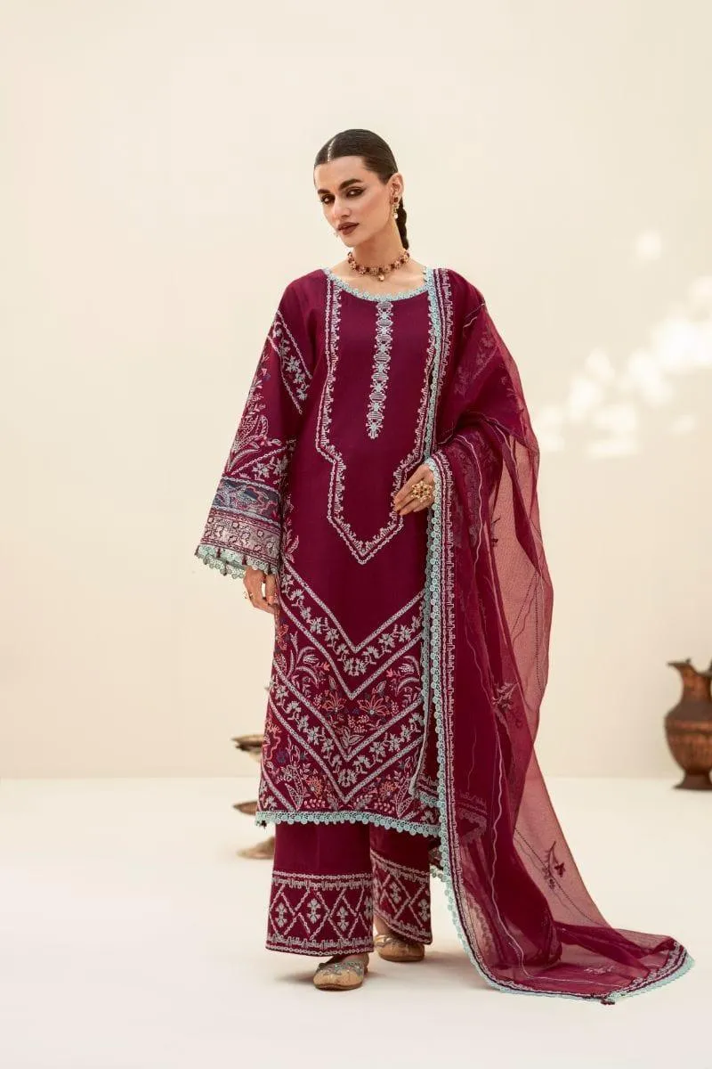 Fozia Khalid - Mulberry - Embroidered - 3 Piece