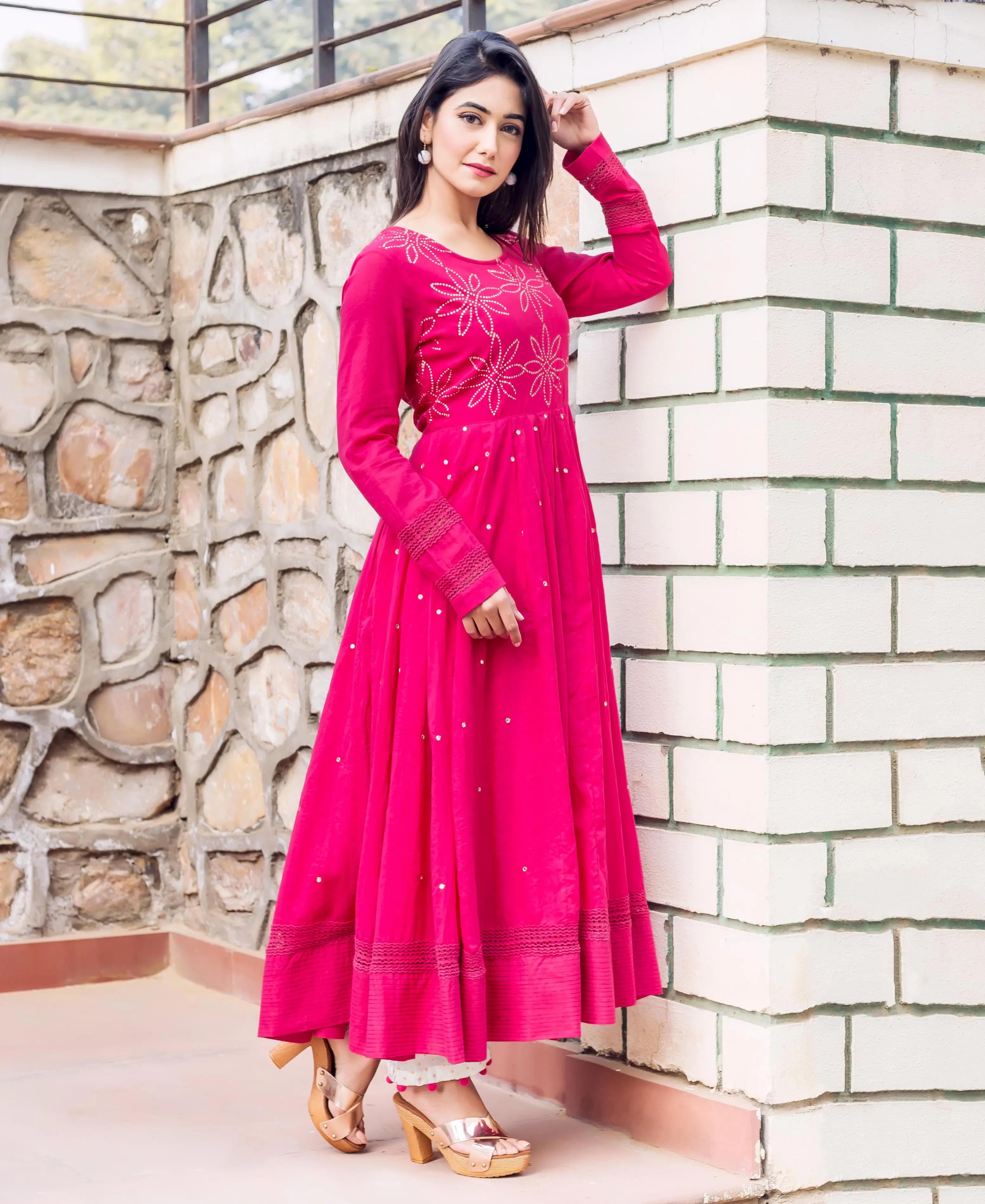 Fuchsia Anarkali Kurta