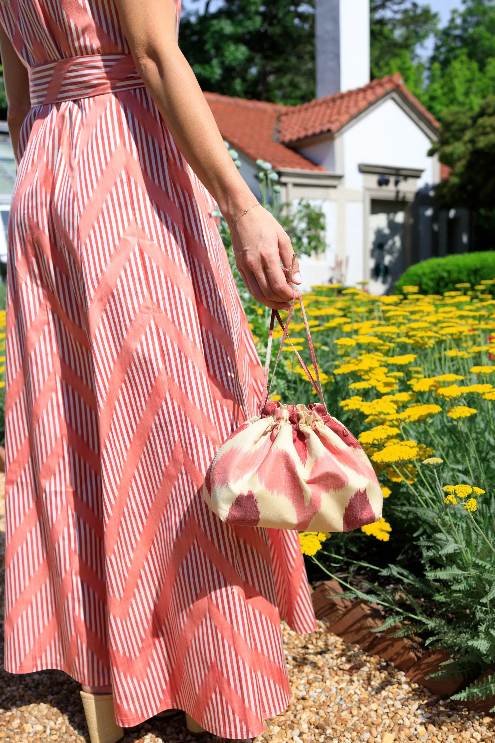 Gasparilla Silk Ikat Sleeveless Dress - Pink