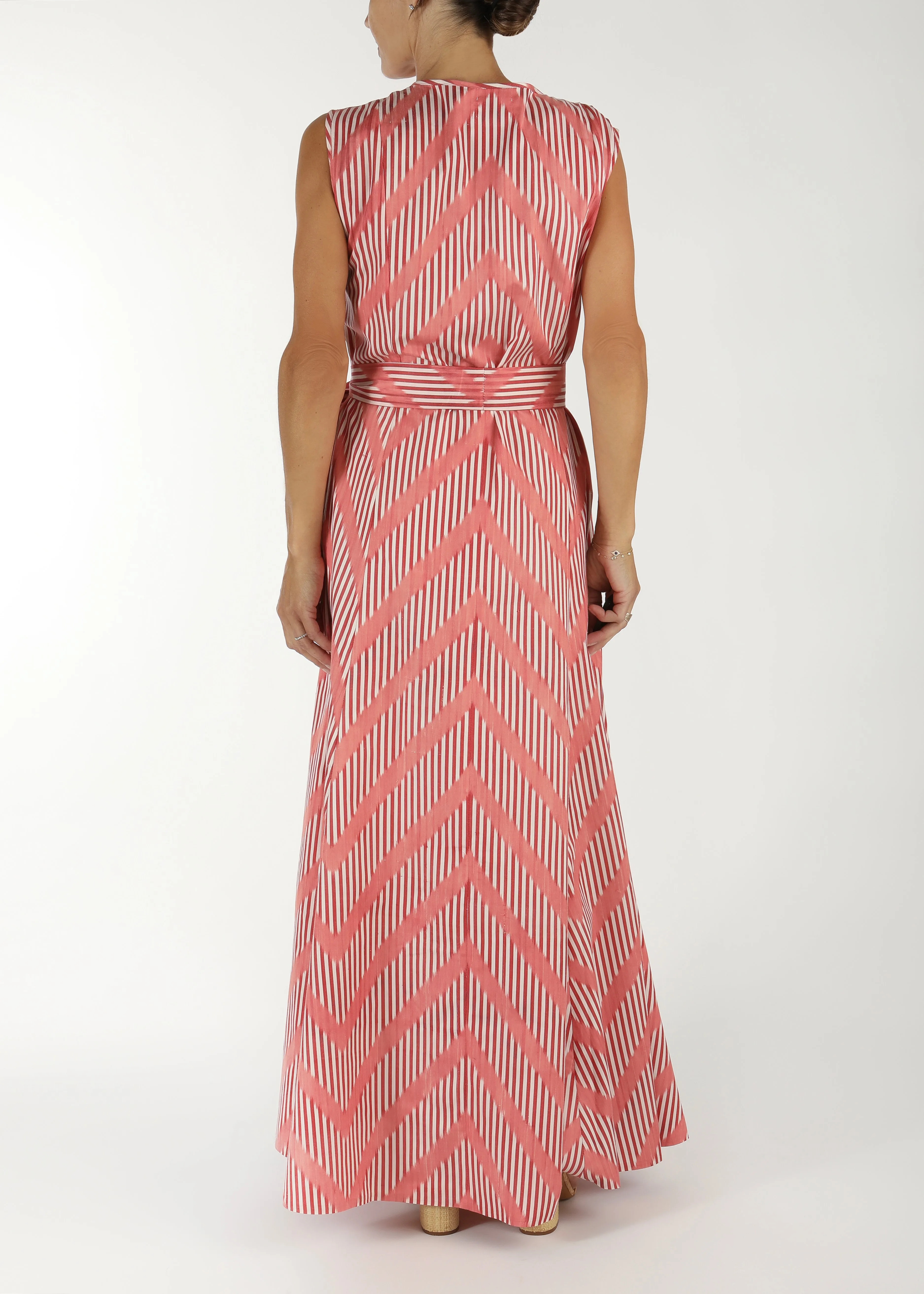 Gasparilla Silk Ikat Sleeveless Dress - Pink