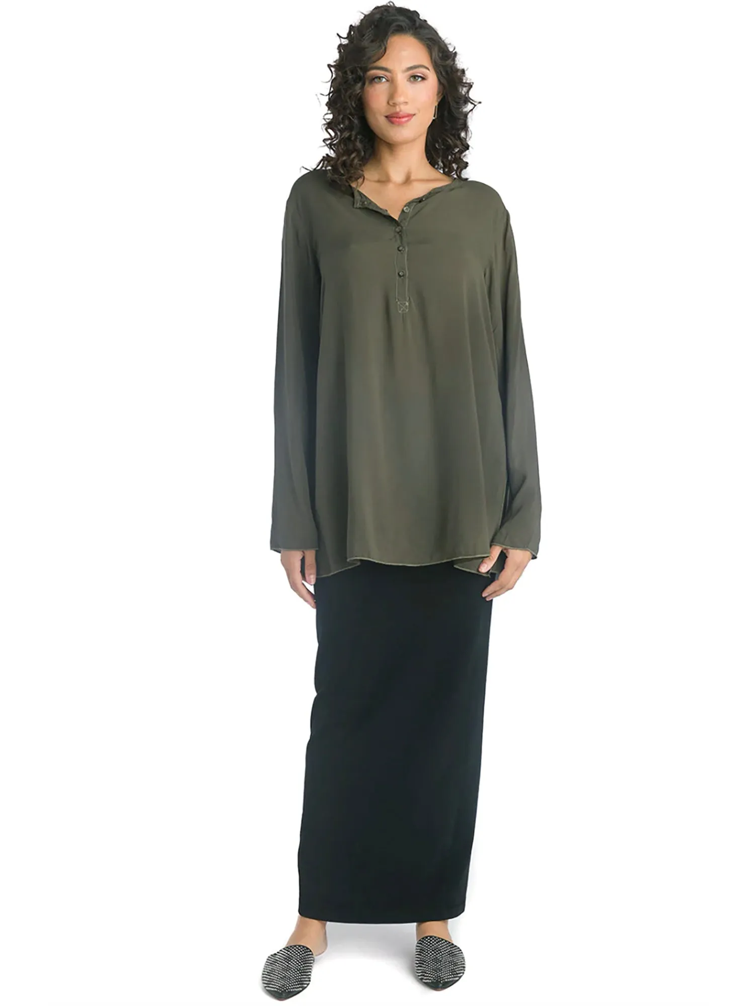 Hard Tail Long Sleeve Flowy Tunic (Style RV-02)