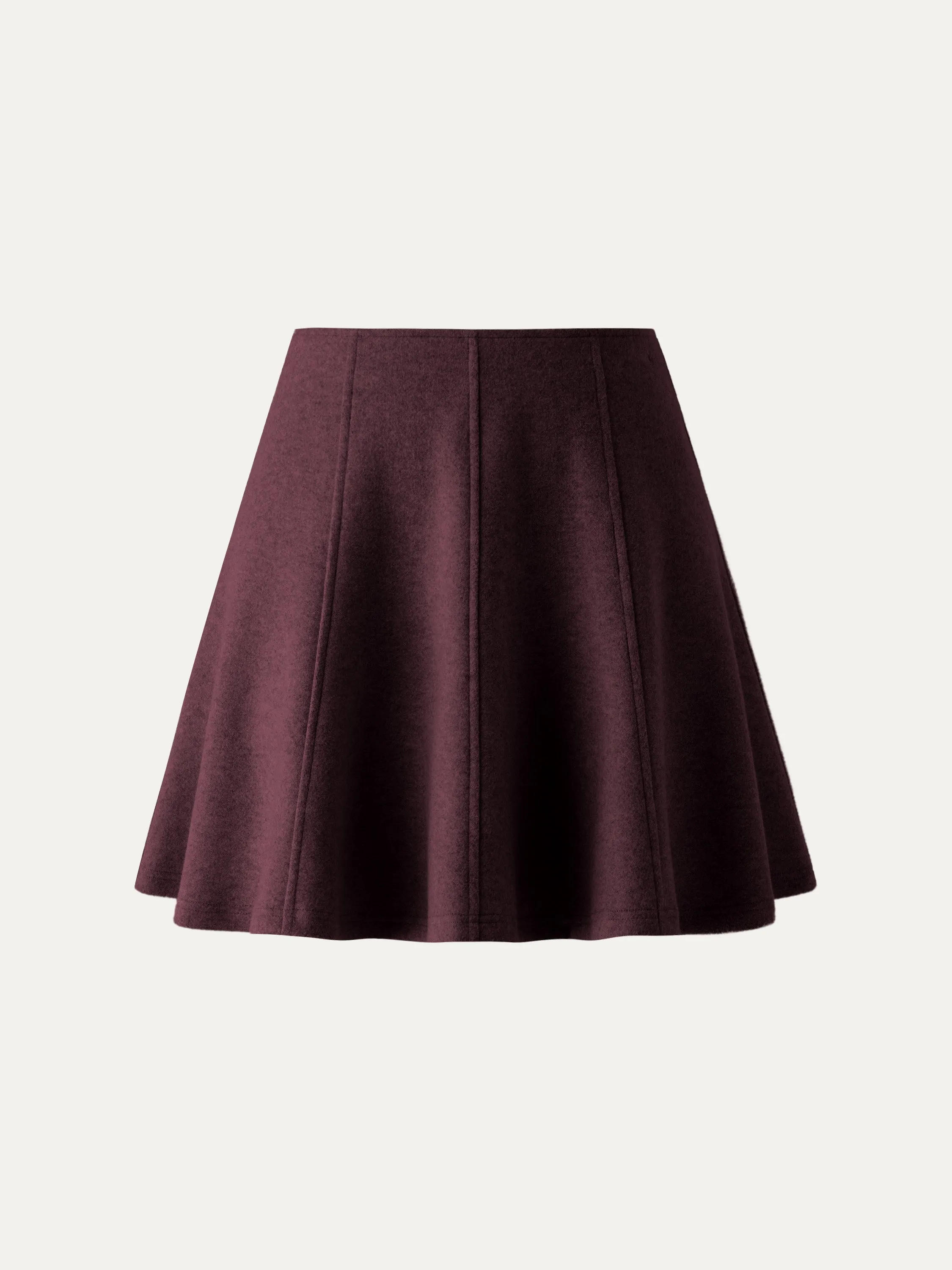 High Waisted Flare Hem Mini Skirt